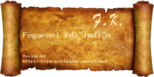 Fogarasi Kálmán névjegykártya